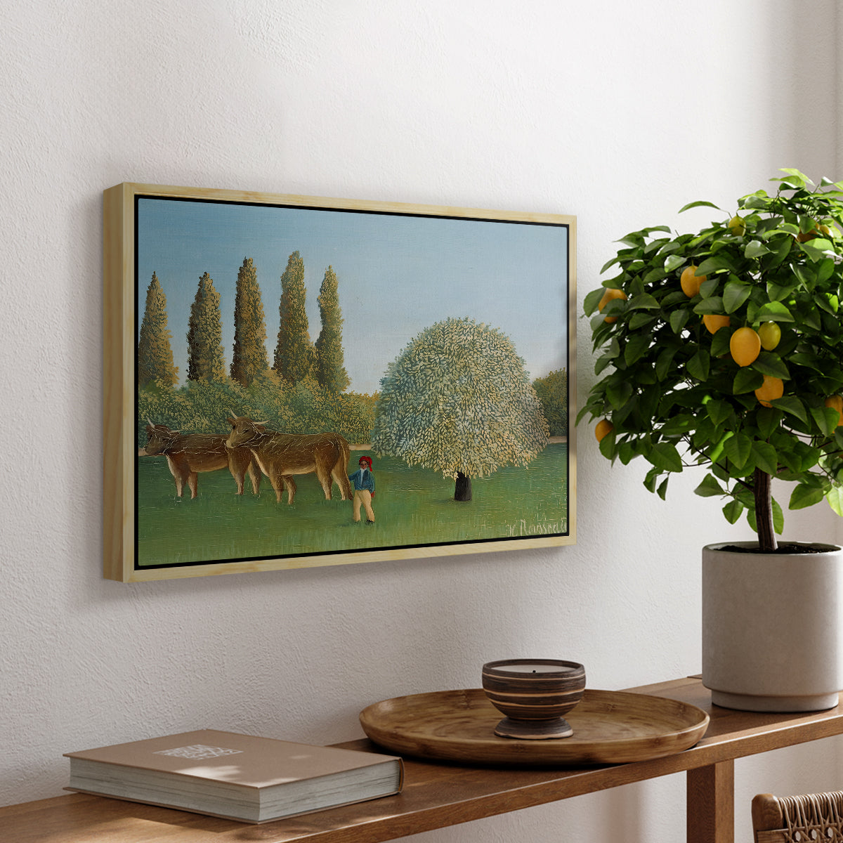 Meadlowland (The Pasture), 1910 - Floater Framed Canvas Print