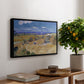 Wheat Field with Reaper, Auvers, 1888 - Floater Framed Canvas Print