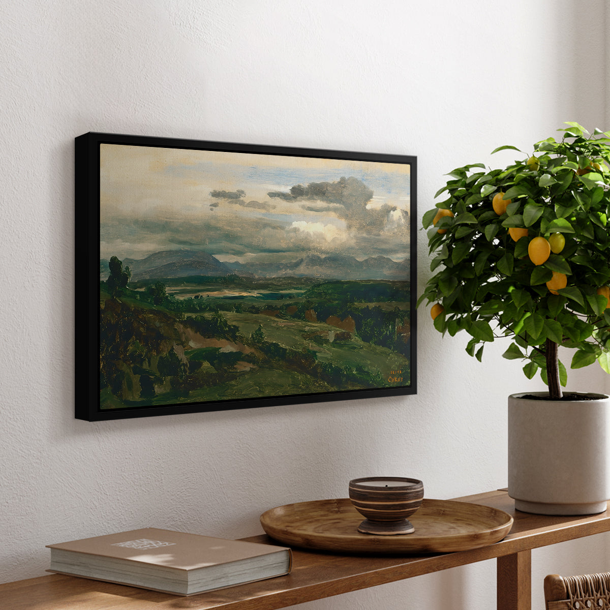 Civita Castellana, c. 1860s - Floater Framed Canvas Print