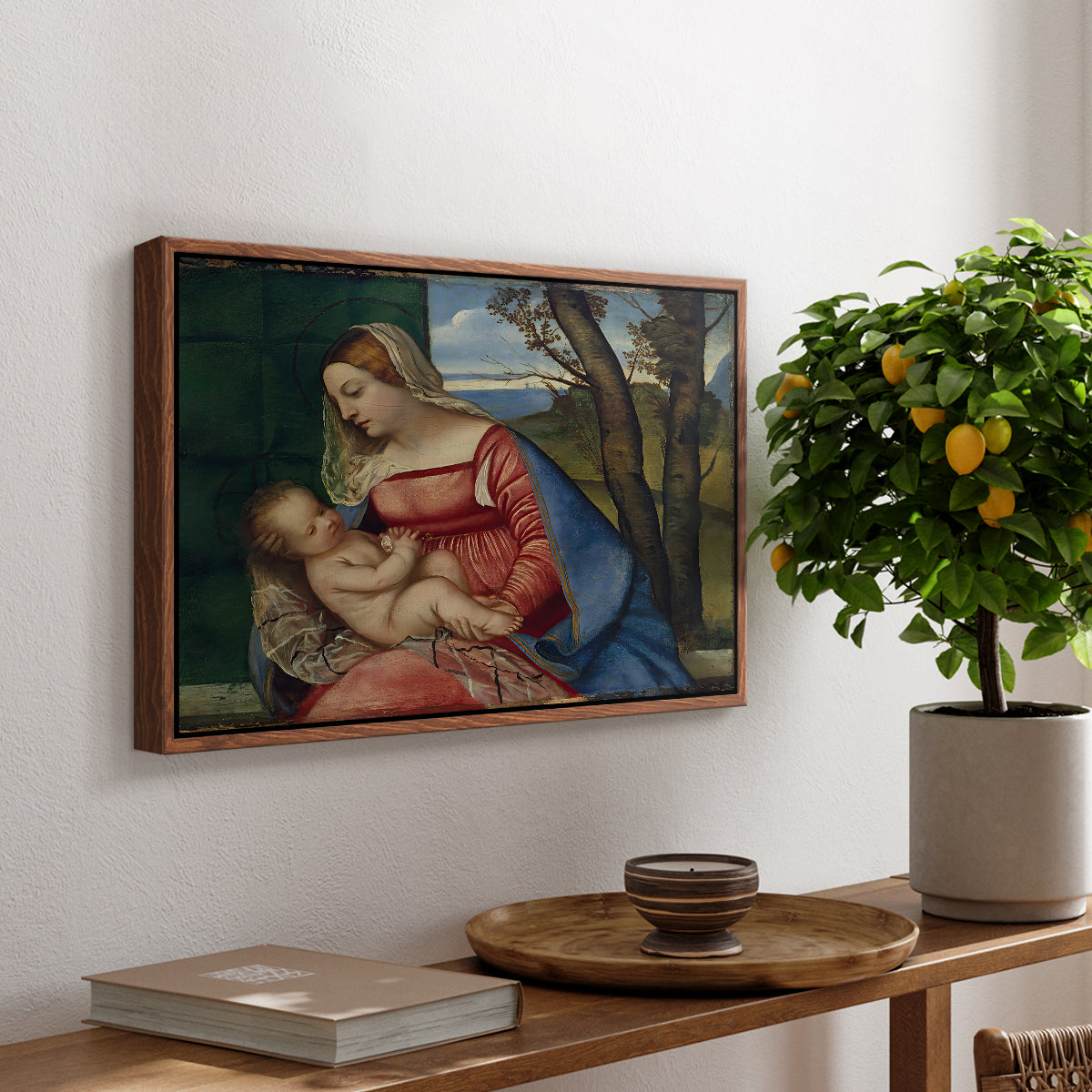 Madonna and Child, c. 1508 - Floater Framed Canvas Print