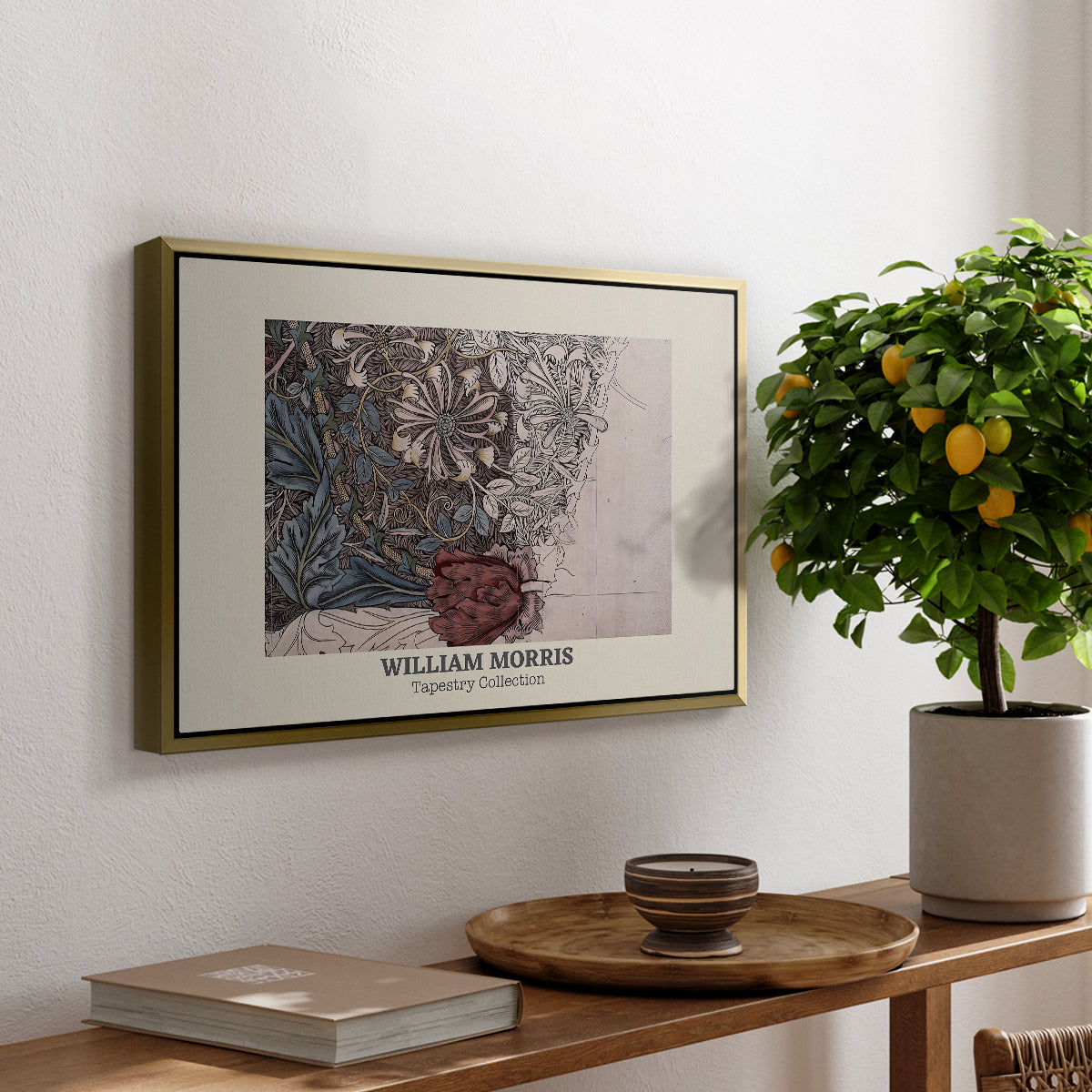 Honeysuckle (Tapestry Collection), 1874 - Floater Framed Canvas Print