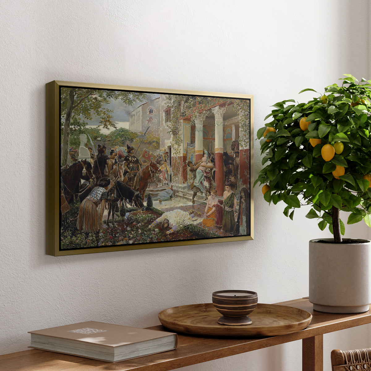 Onslaught of the Tartars, c. 1938 - Floater Framed Canvas Print