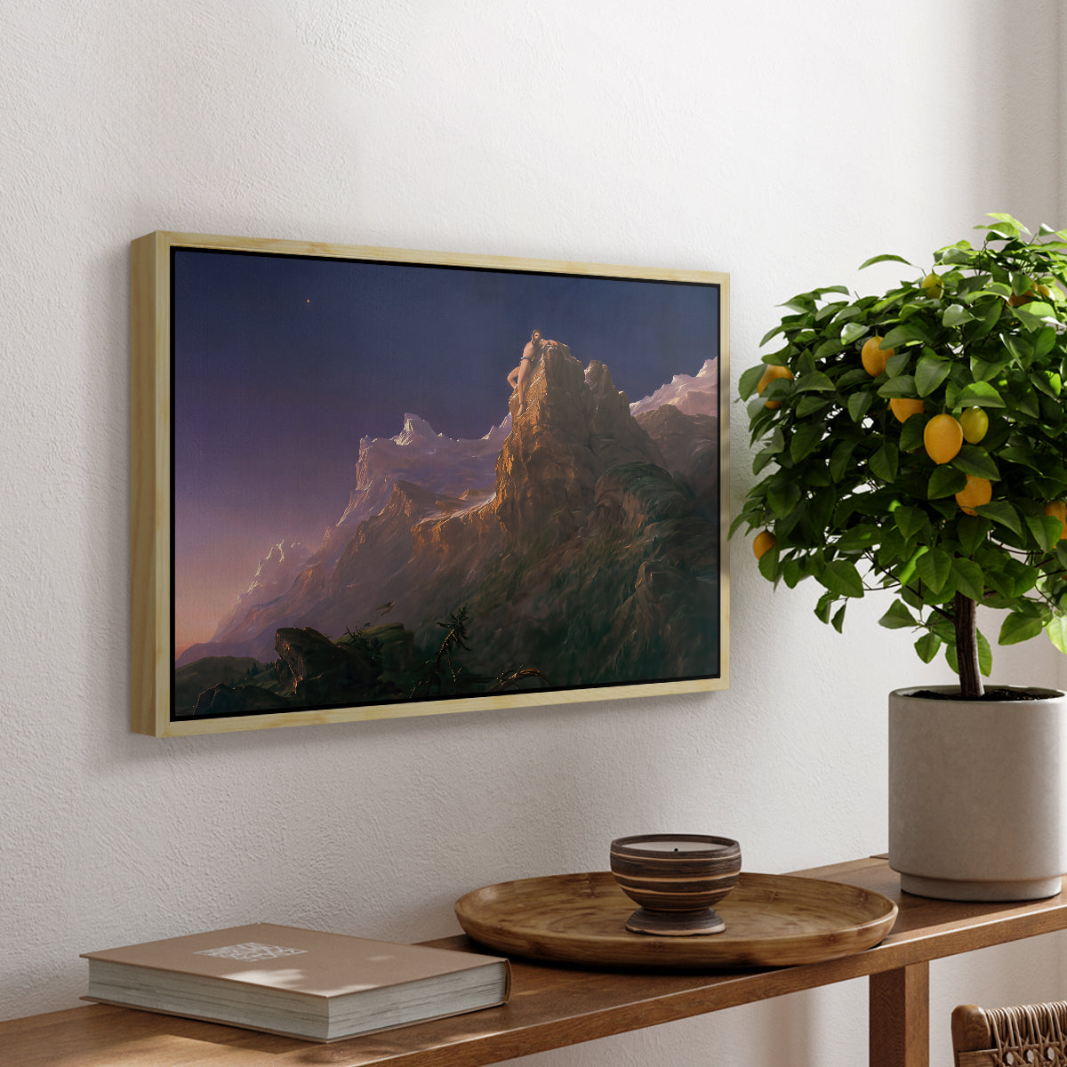 Prometheus Bound, 1847 - Floater Framed Canvas Print