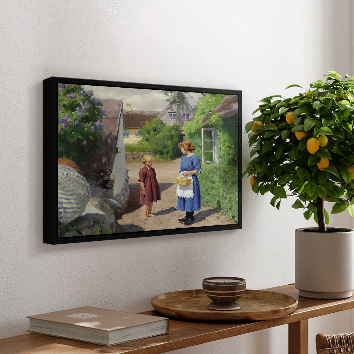 Summer Day in Jyllinge, 1922 - Floater Framed Canvas Print