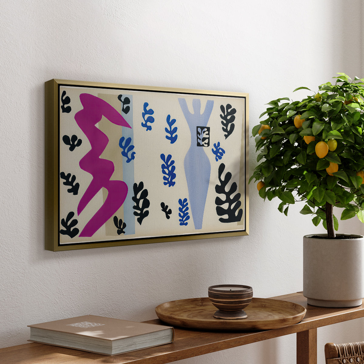 The Knife Thrower (Le lanceur de couteaux), from Jazz, 1947 - Floater Framed Canvas Print