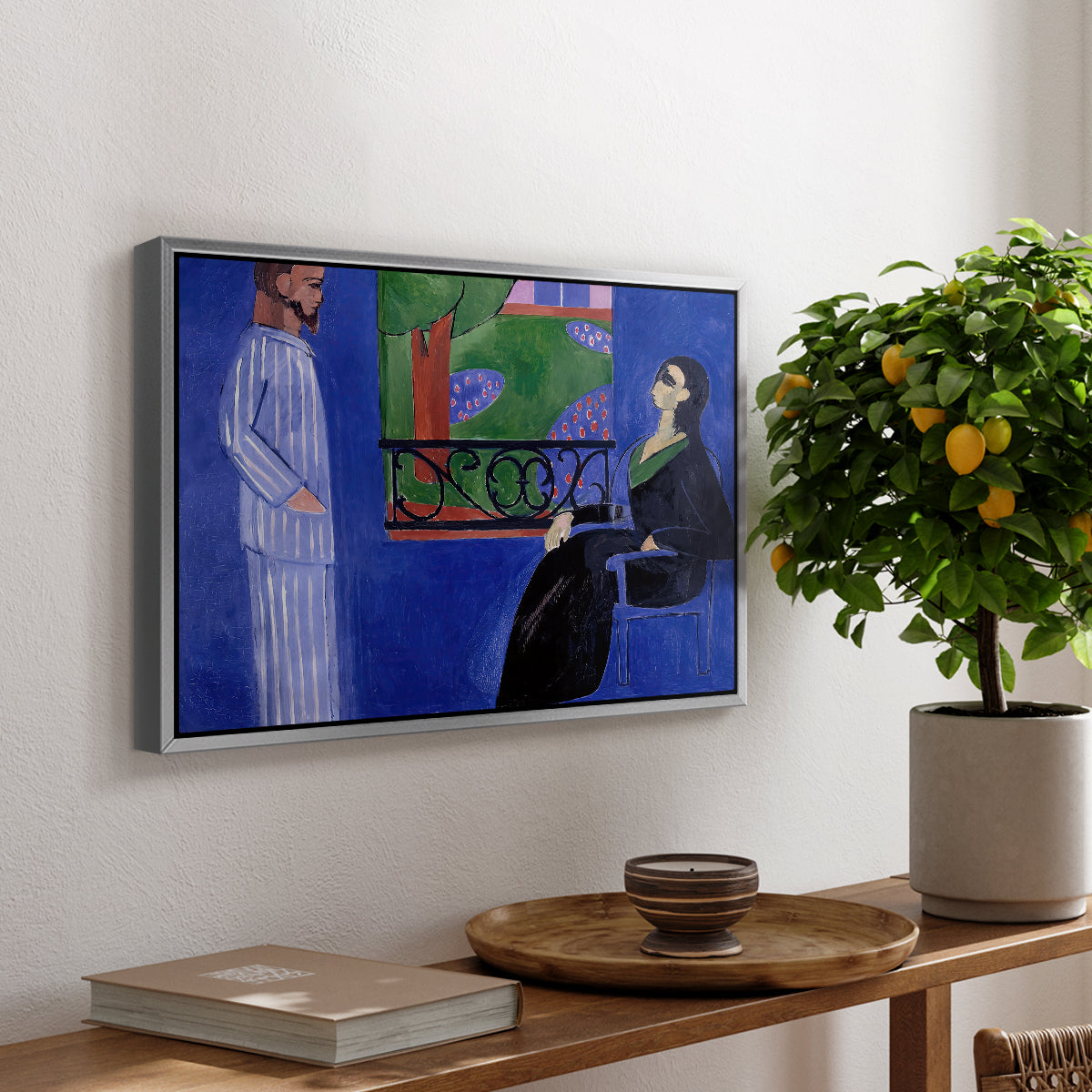 The Conversation, c. 1908-1912 - Floater Framed Canvas Print