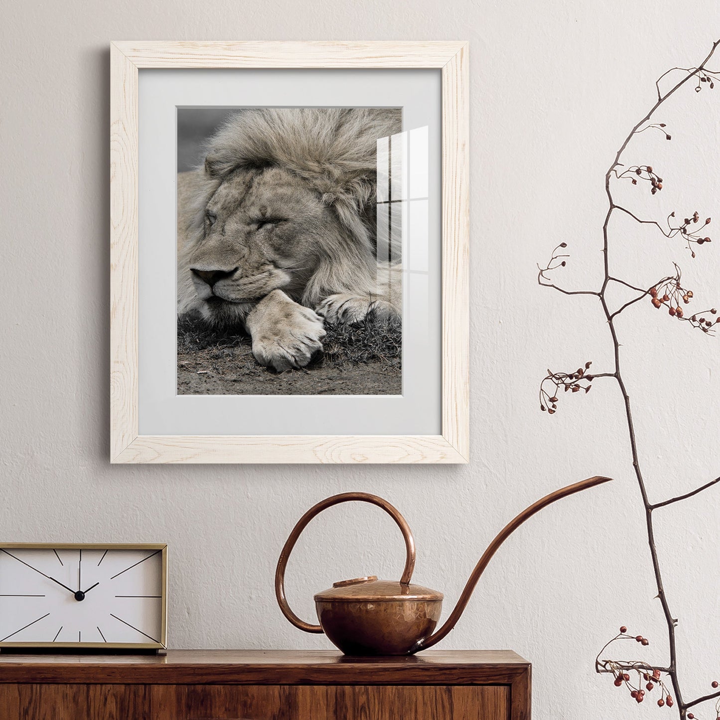 Sleepy Afternoon in Masai Mara - Premium Framed Print - Distressed Barnwood Frame - Ready to Hang