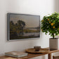 Landscape with a River, 1892 - Floater Framed Canvas Print