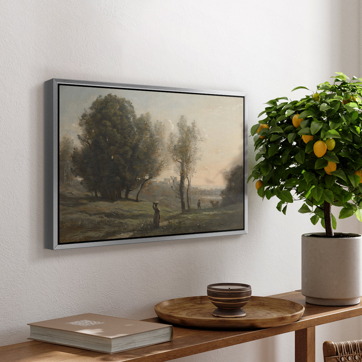 Landscape (Souvenir of les landes), c. 1872 - Floater Framed Canvas Print