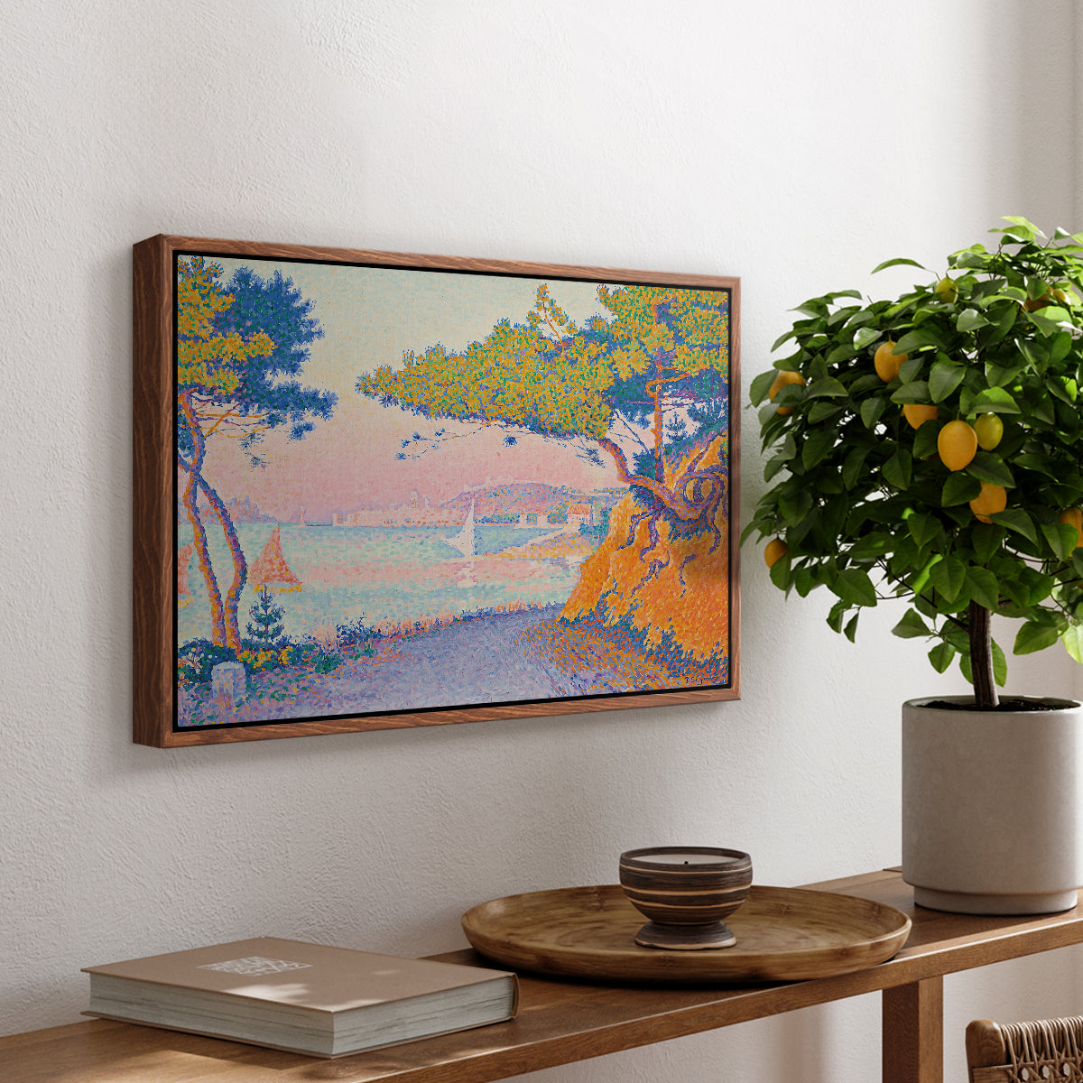 Golfe Juan, 1896 - Floater Framed Canvas Print
