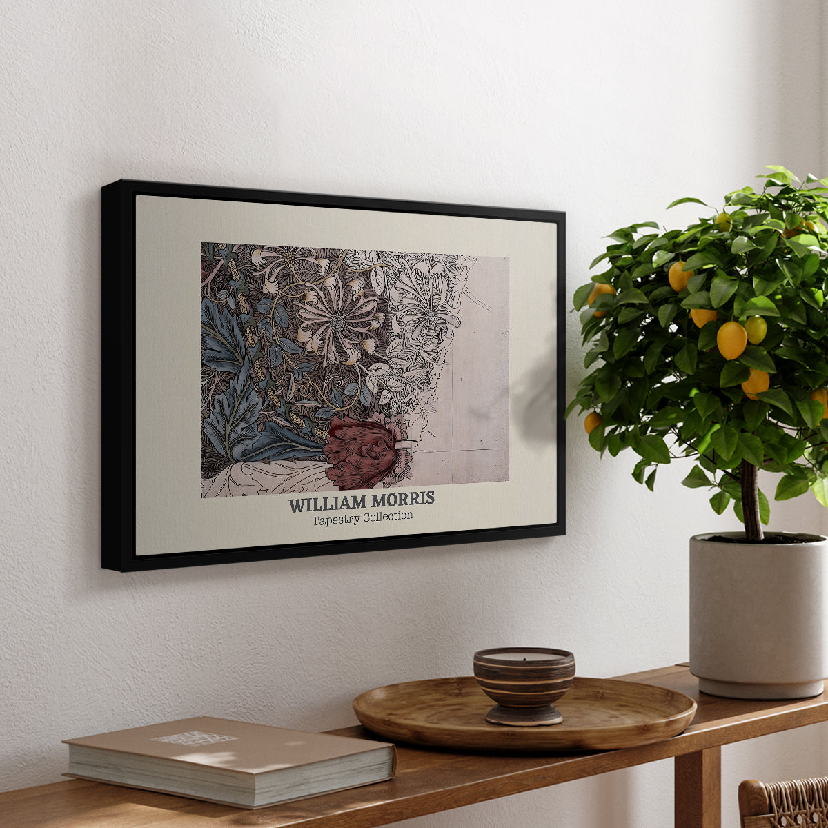 Honeysuckle (Tapestry Collection), 1874 - Floater Framed Canvas Print
