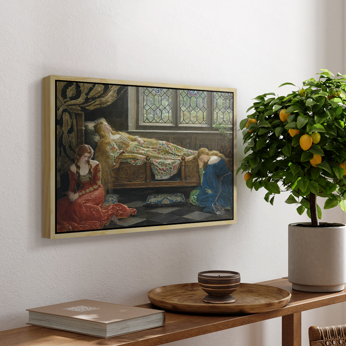 The Sleeping Beauty, 1921 - Floater Framed Canvas Print