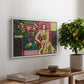 Seated Woman with a Vase of Amaryllis, 1941 - Floater Framed Canvas Print