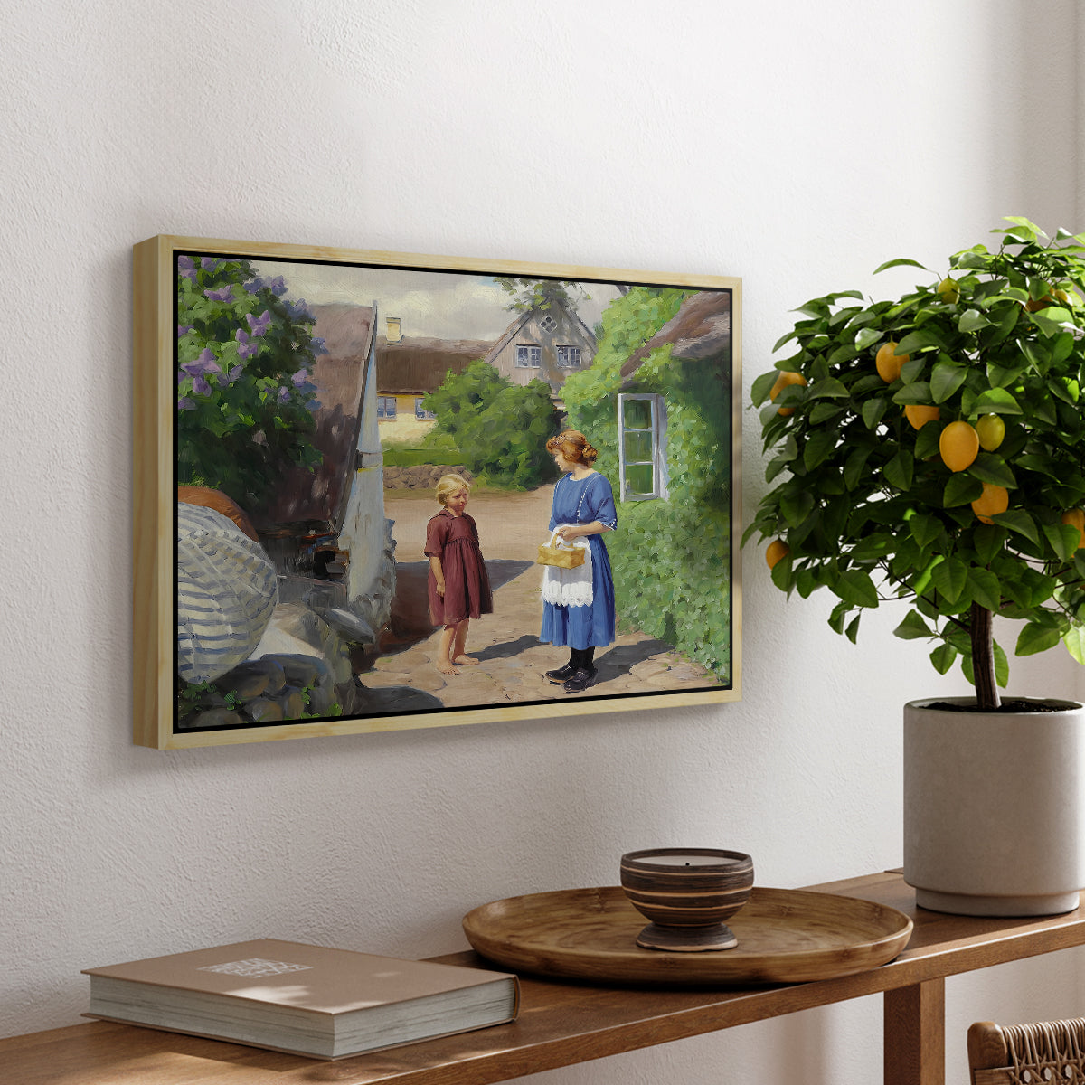 Summer Day in Jyllinge, 1922 - Floater Framed Canvas Print