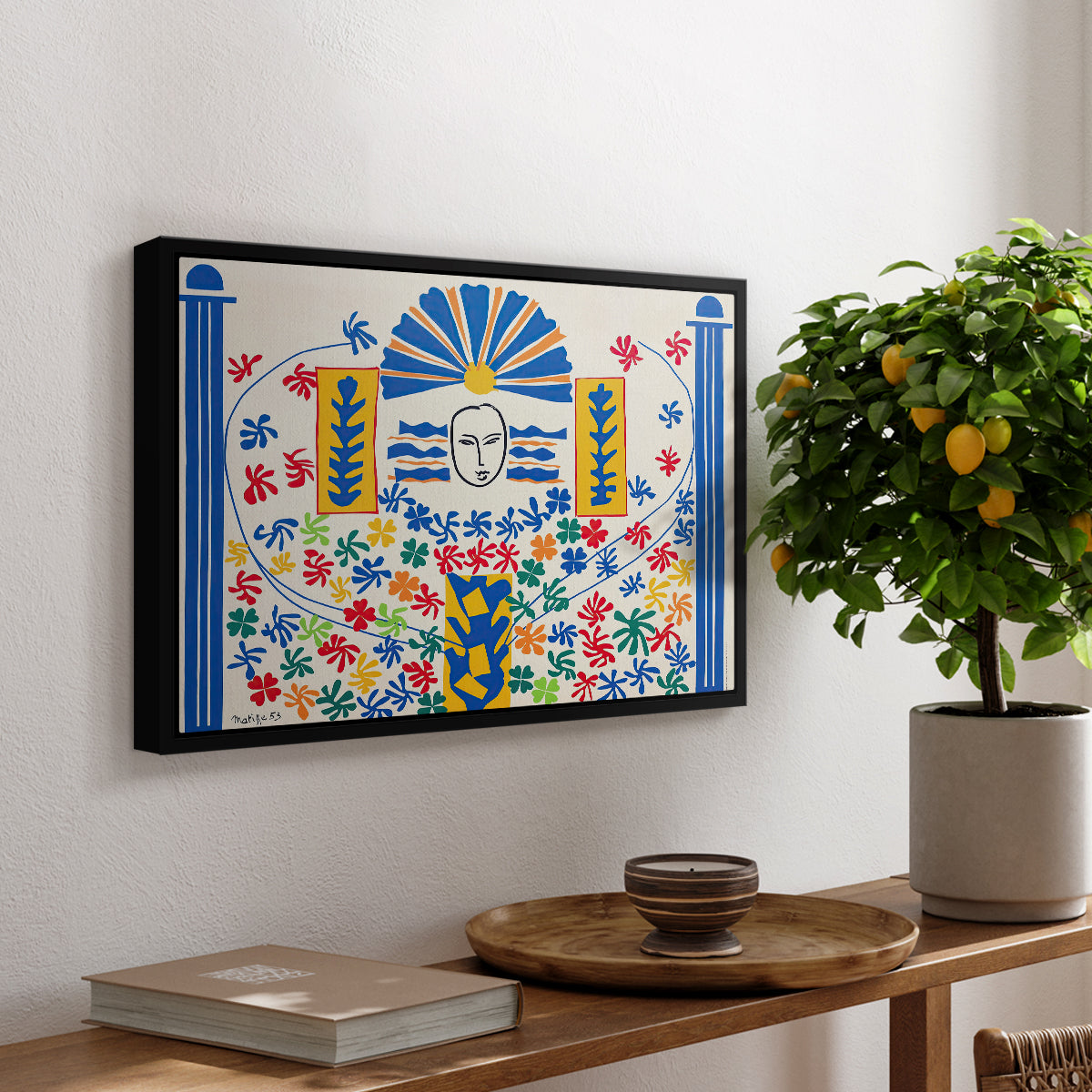 Apollo (Apollon), 1953 - Floater Framed Canvas Print