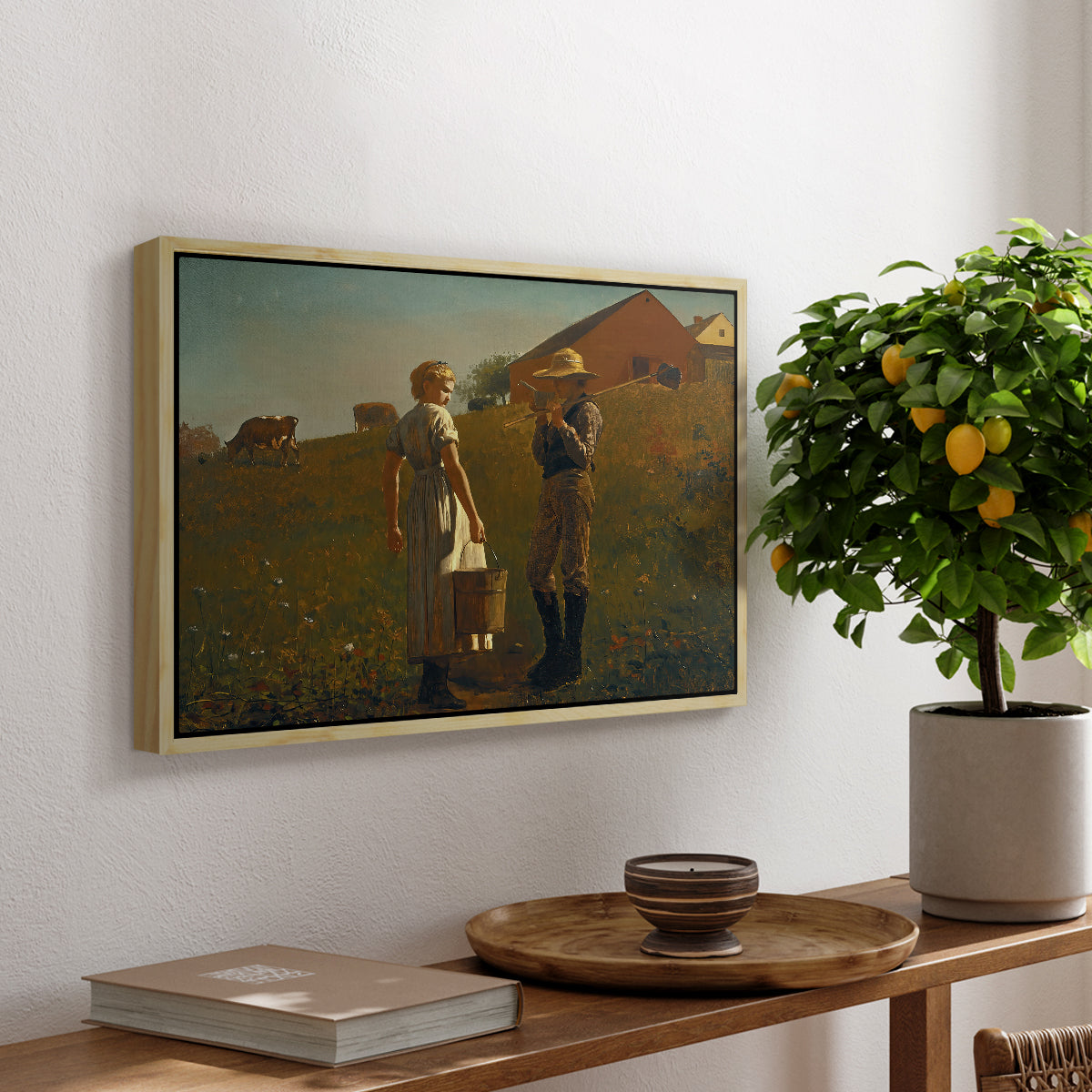 A Temperance Meeting, 1874 - Floater Framed Canvas Print
