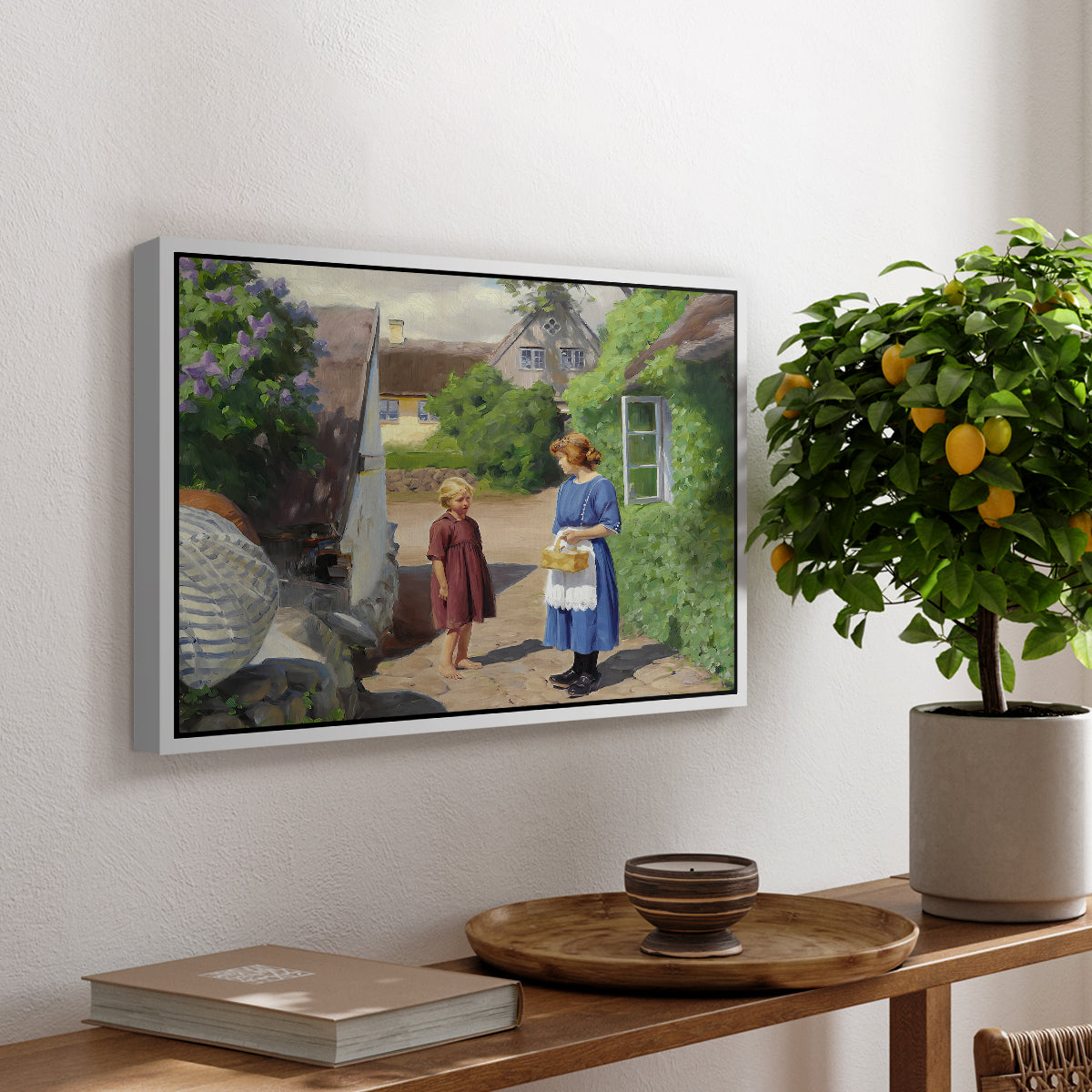 Summer Day in Jyllinge, 1922 - Floater Framed Canvas Print