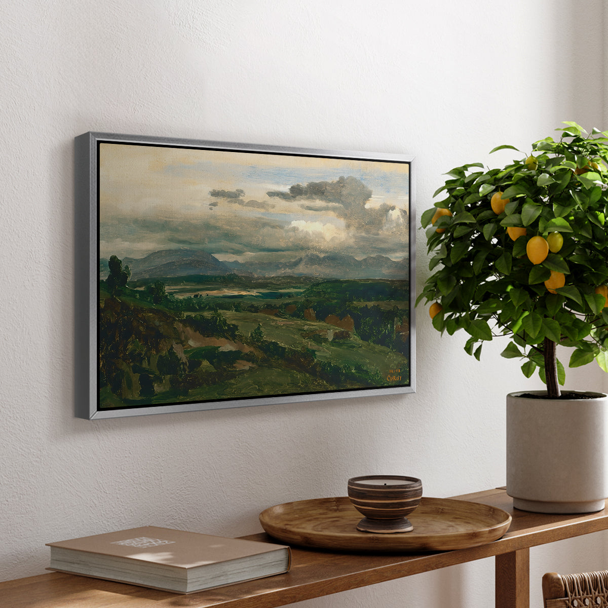 Civita Castellana, c. 1860s - Floater Framed Canvas Print