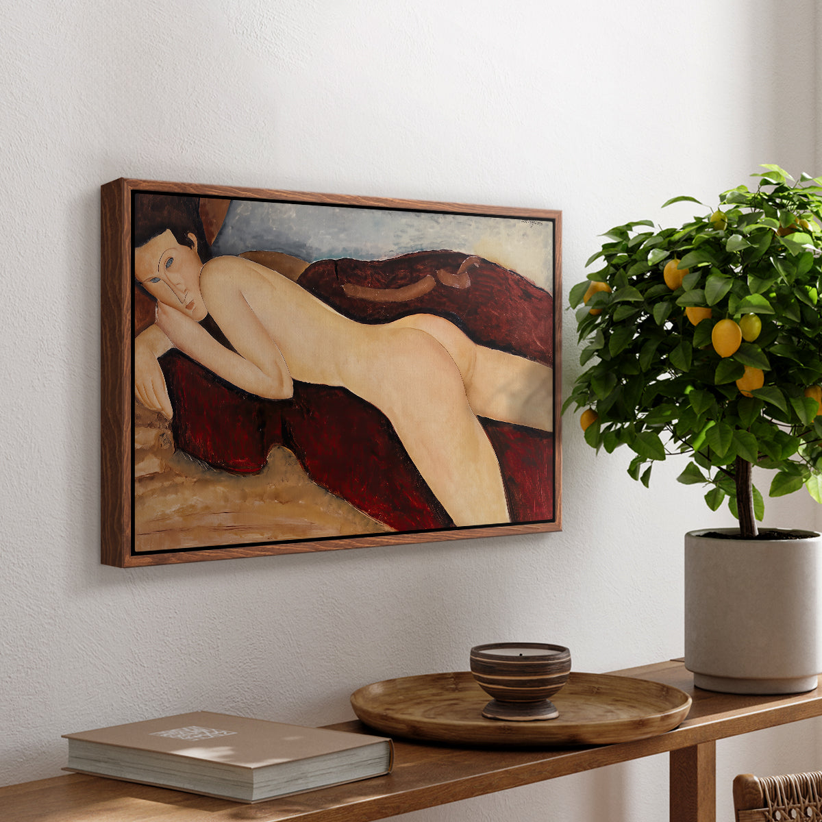 Reclining Nude from the Back (Nu couché de dos), c. 1917 - Floater Framed Canvas Print