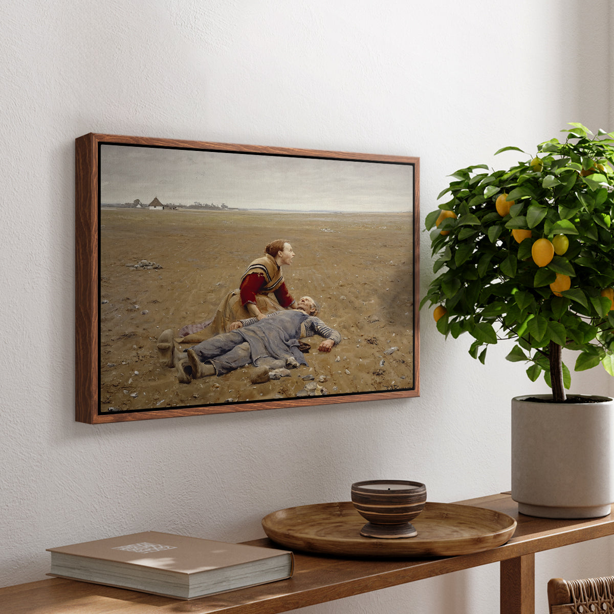 Worn Out (Udslidt), 1889 - Floater Framed Canvas Print