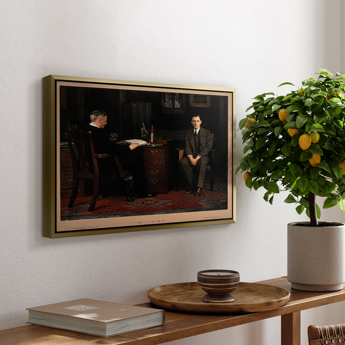 The Sentence of Death, 1908 - Floater Framed Canvas Print