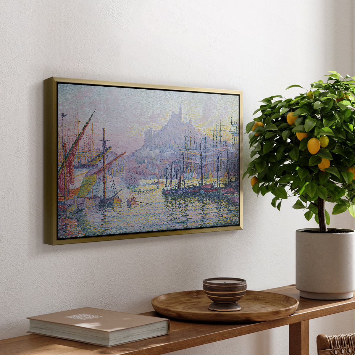The Port of Marseille, 1905 - Floater Framed Canvas Print