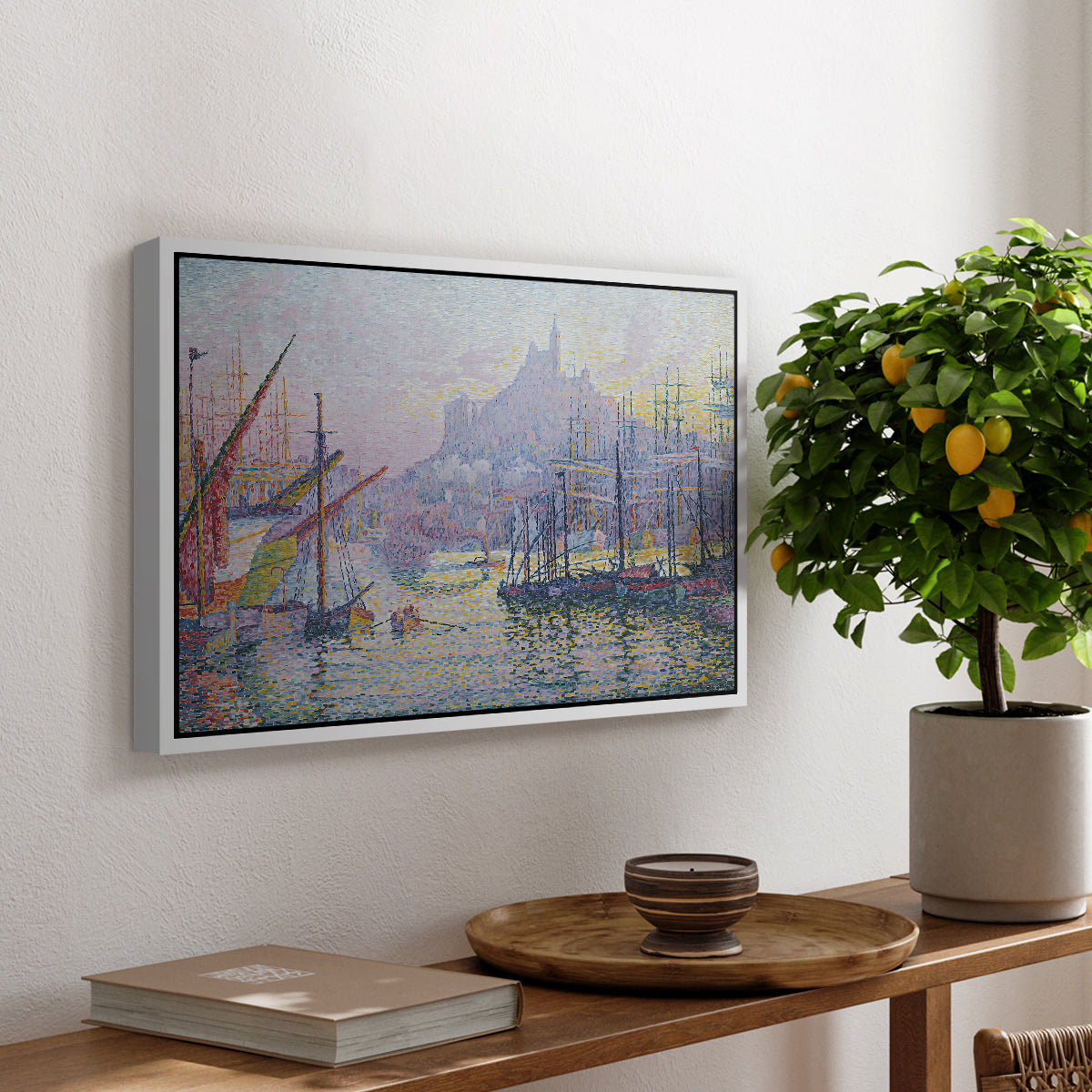The Port of Marseille, 1905 - Floater Framed Canvas Print