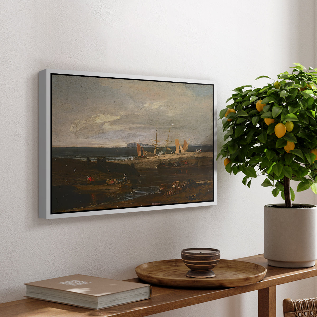 A Scene on the English Coast, c. 1798 - Floater Framed Canvas Print