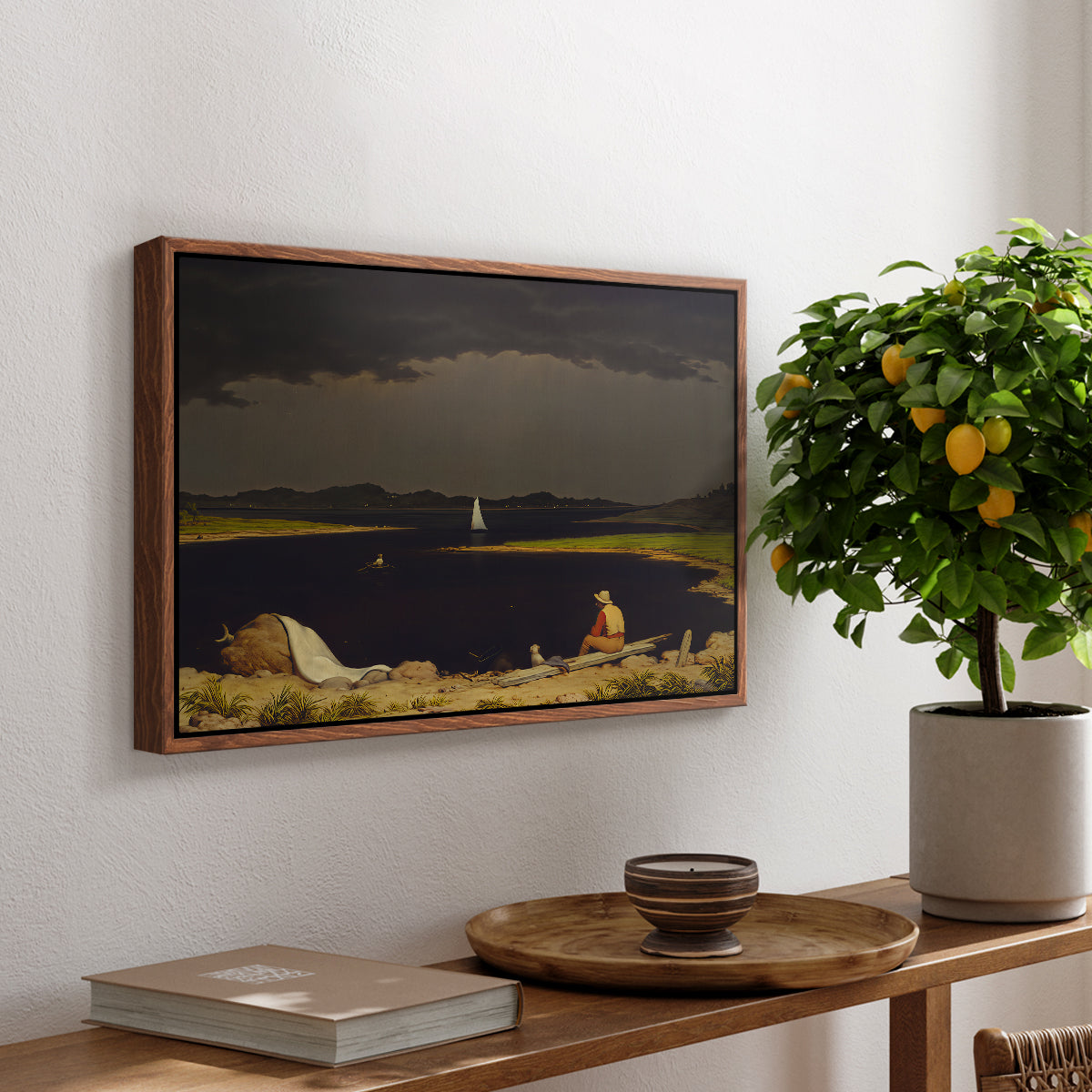Approaching Thunder Storm, 1859 - Floater Framed Canvas Print