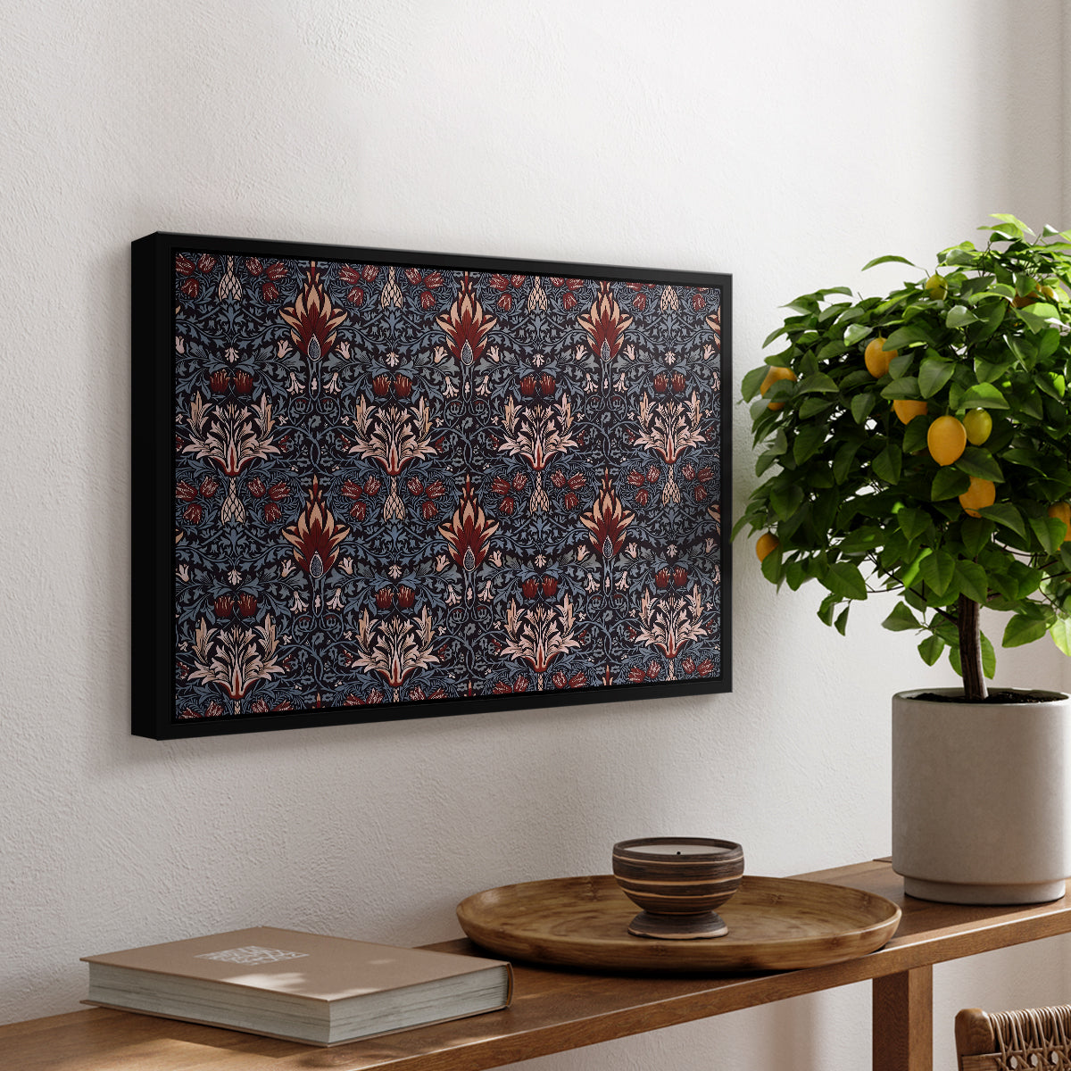 Snakeshead (Printed Textile), c. 1876 - Floater Framed Canvas Print