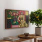 Seated Woman with a Vase of Amaryllis, 1941 - Floater Framed Canvas Print