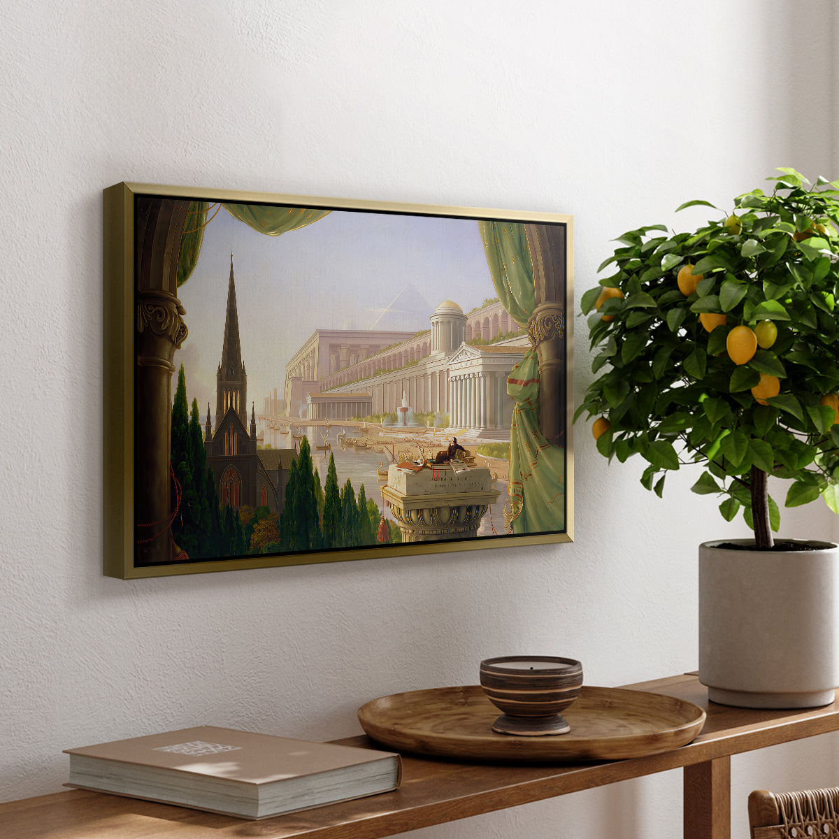 The Architect's Dream, 1840 - Floater Framed Canvas Print