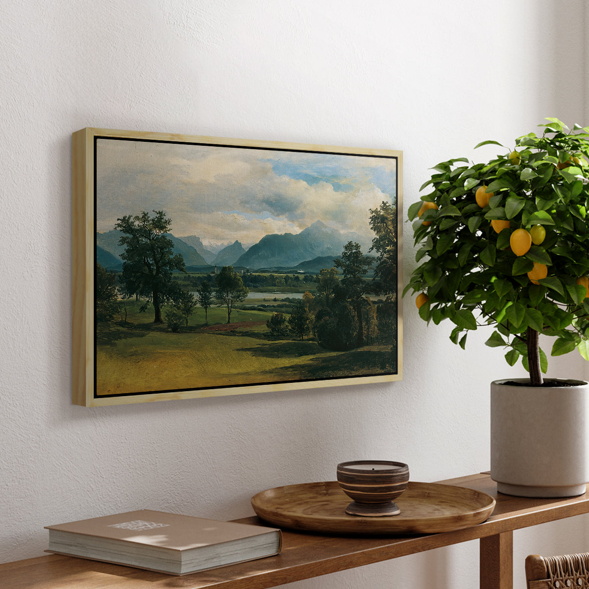 View of Liefering, 1830 - Floater Framed Canvas Print