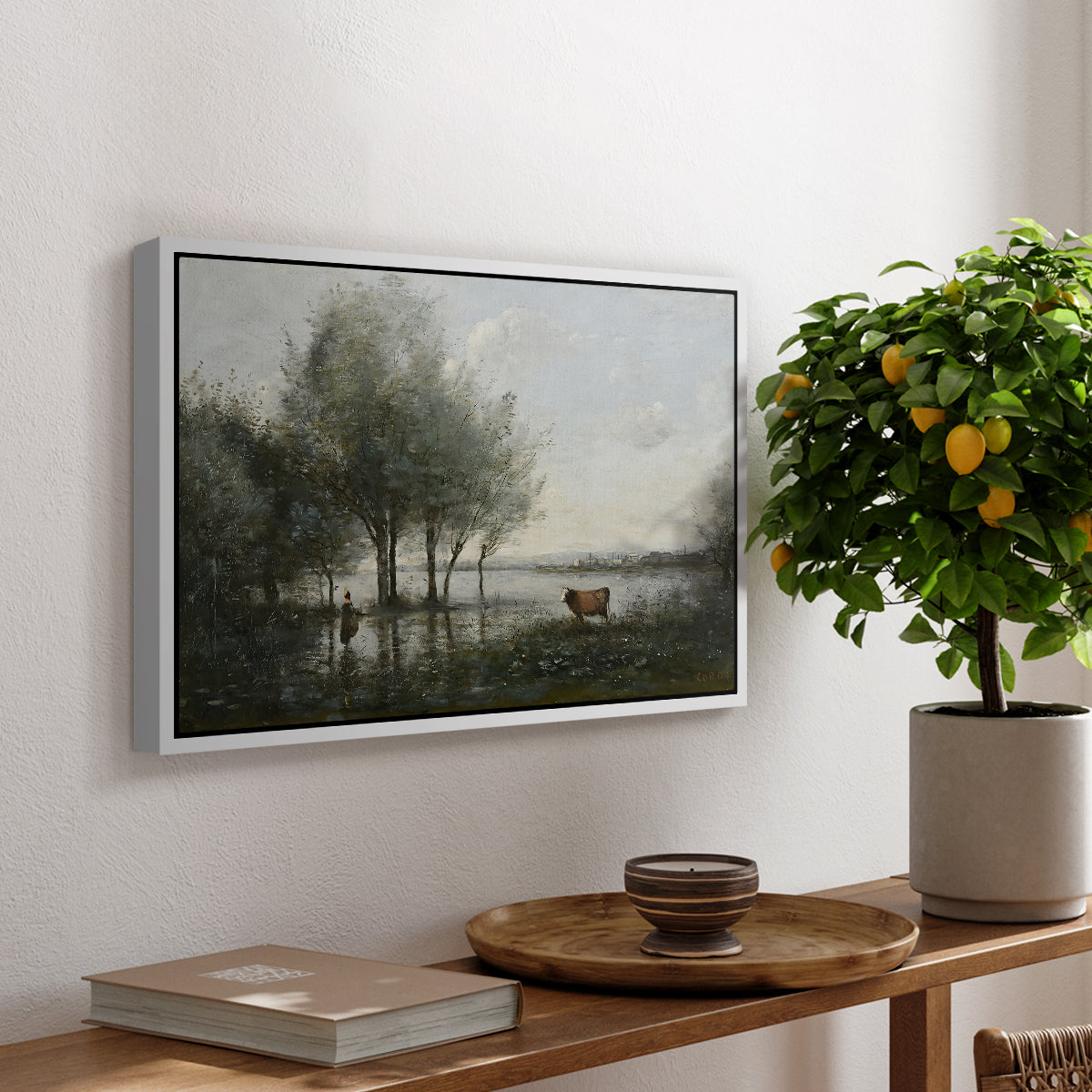 The Marsh (Le Marais), c. 1865-1870 - Floater Framed Canvas Print