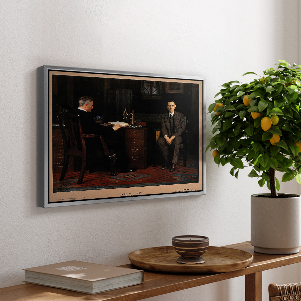 The Sentence of Death, 1908 - Floater Framed Canvas Print