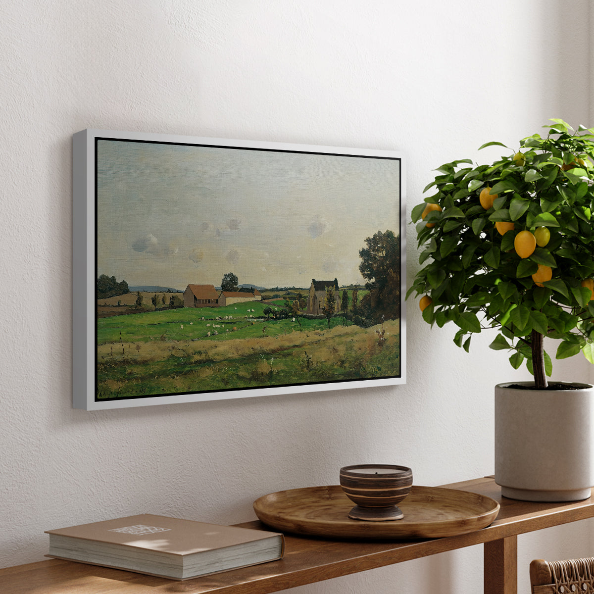The Saulce Estate, 1869 - Floater Framed Canvas Print