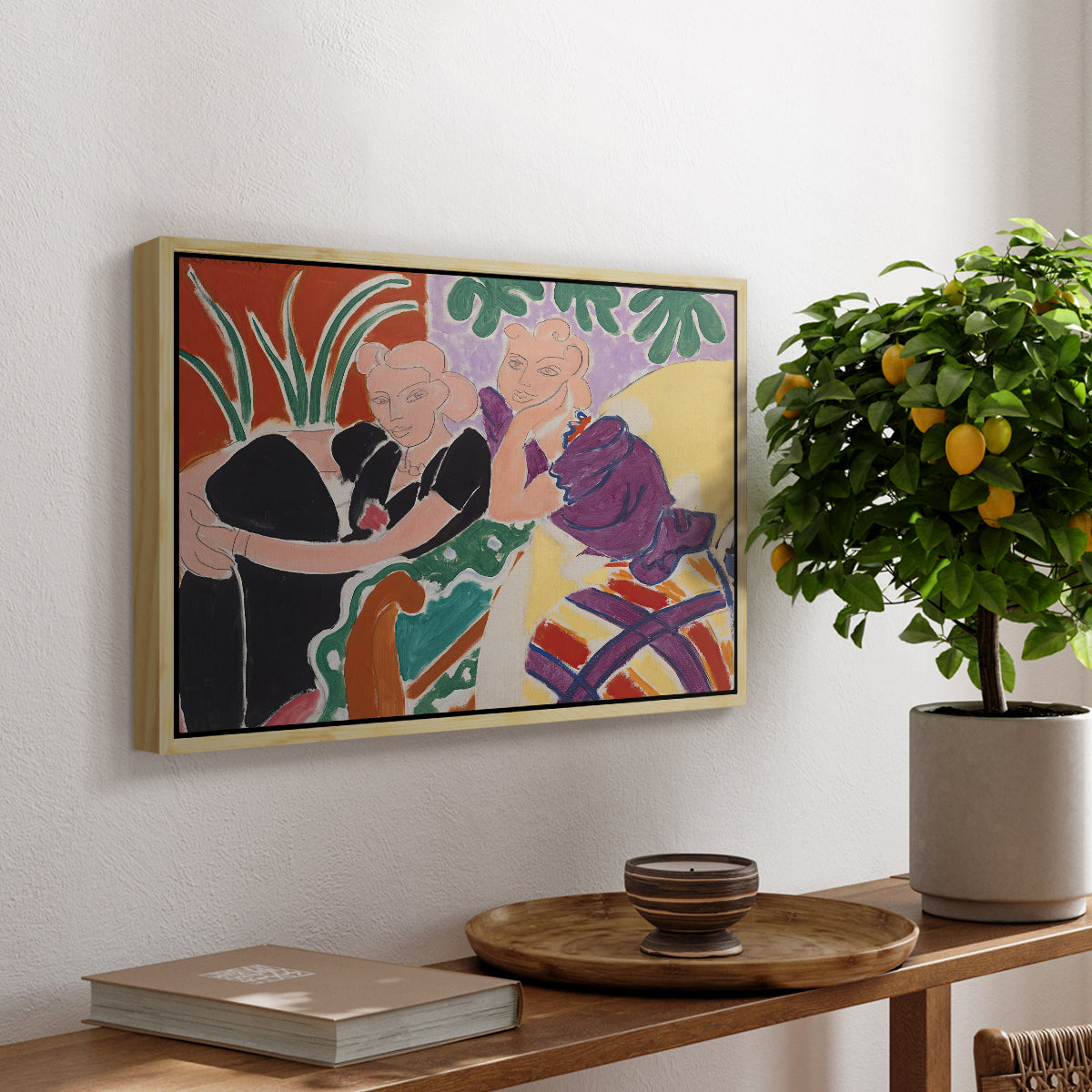 The Conversation, 1938 - Floater Framed Canvas Print