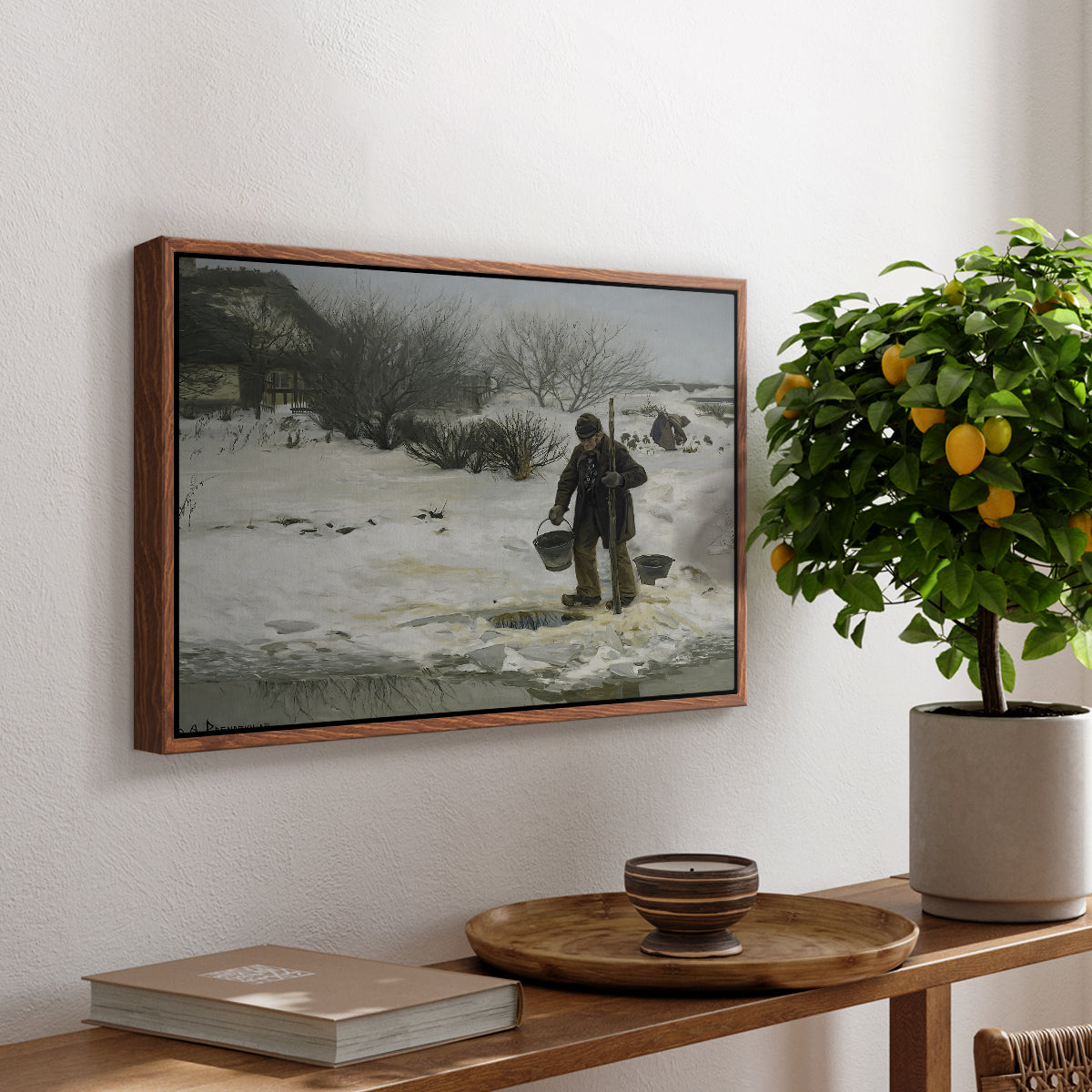Tøsne, 1895 - Floater Framed Canvas Print