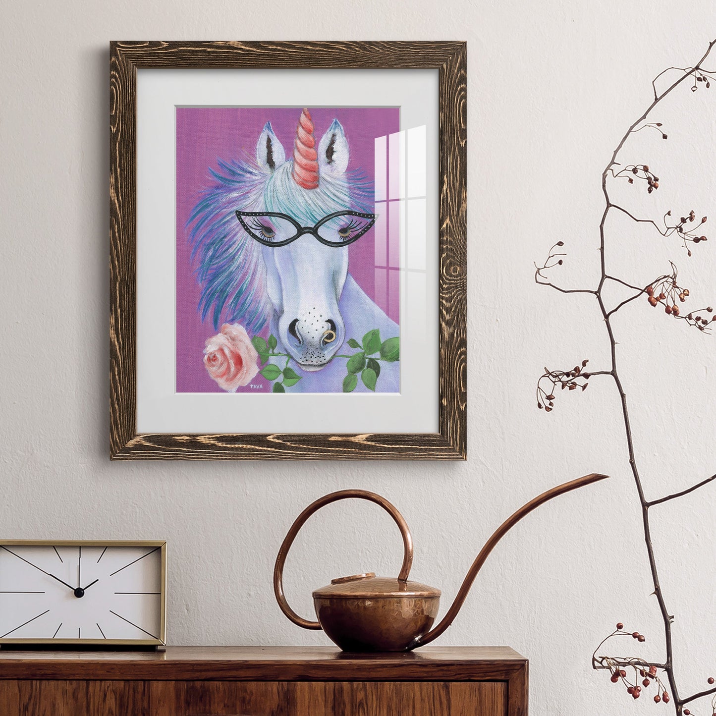 Unicorn III - Premium Framed Print - Distressed Barnwood Frame - Ready to Hang