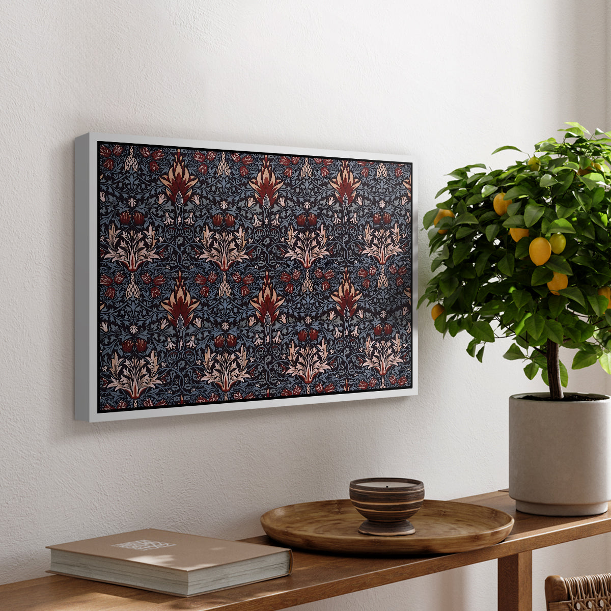 Snakeshead (Printed Textile), c. 1876 - Floater Framed Canvas Print
