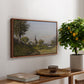 Village Landscape with Church, 1891 - Floater Framed Canvas Print