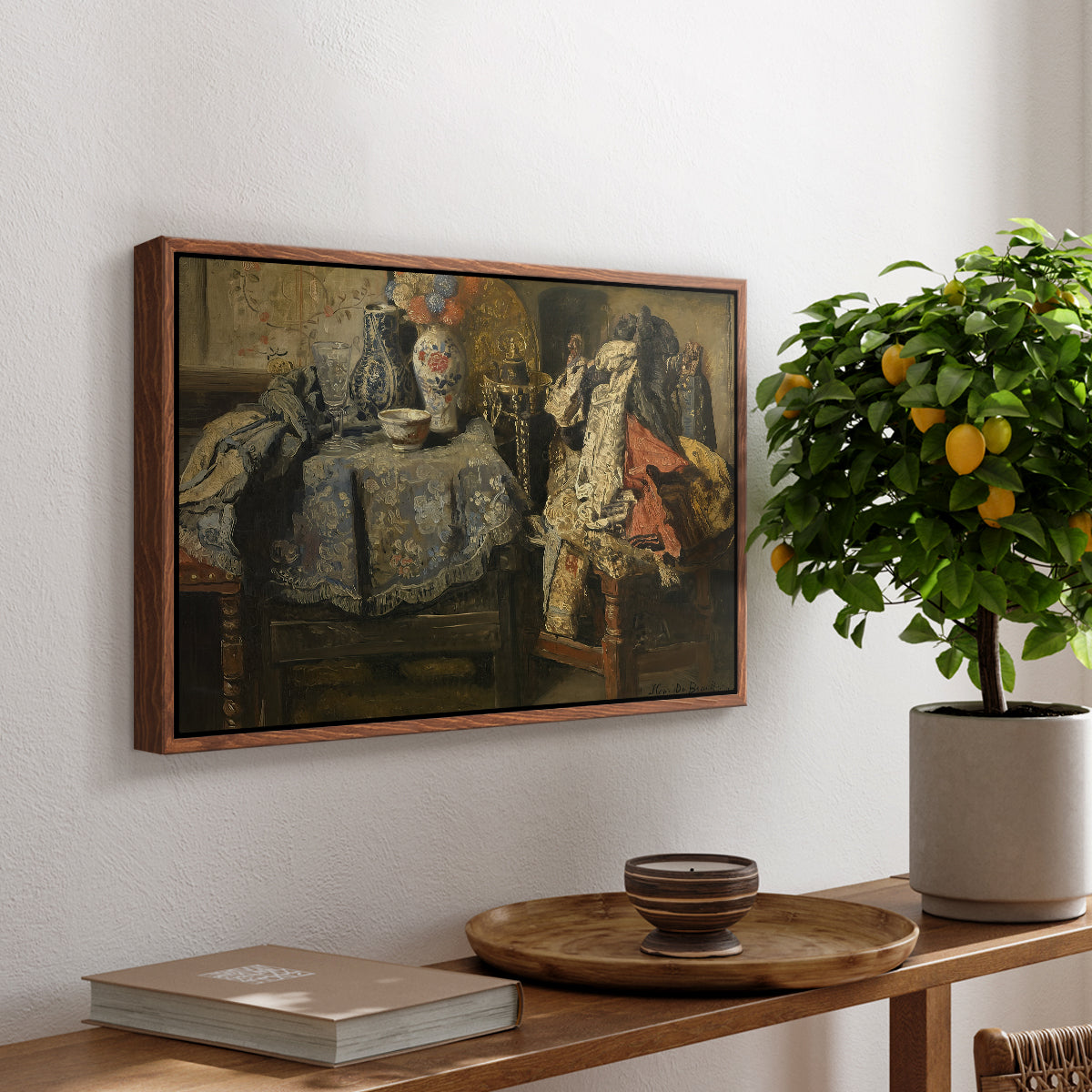 Still Life Requisites, 1885 - Floater Framed Canvas Print