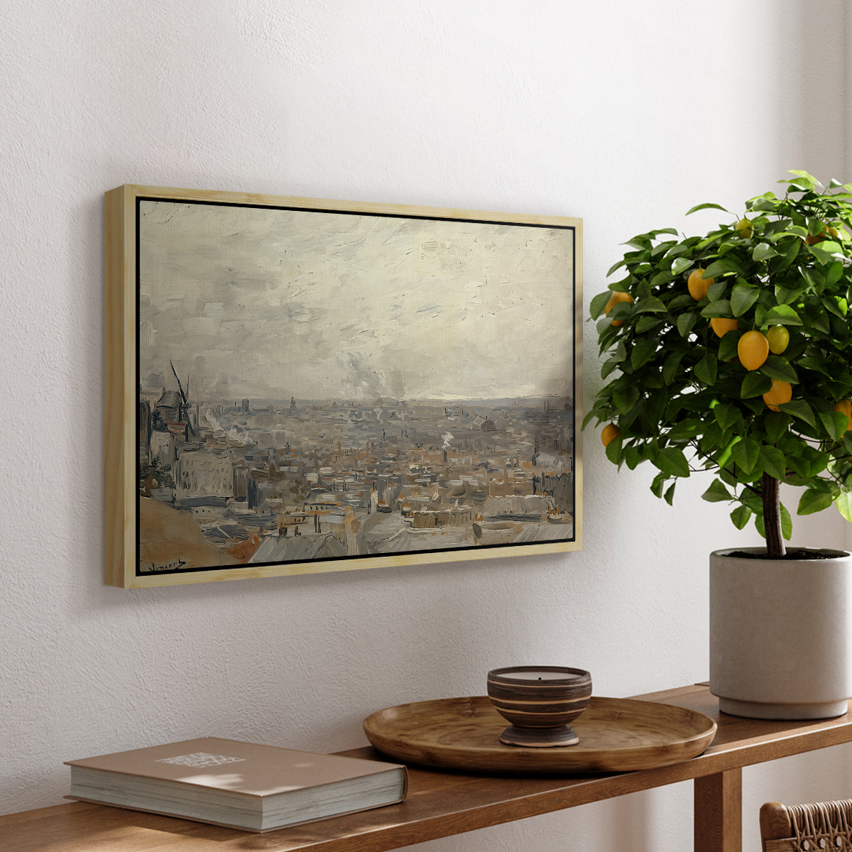 View from Montmartre, 1886 - Floater Framed Canvas Print