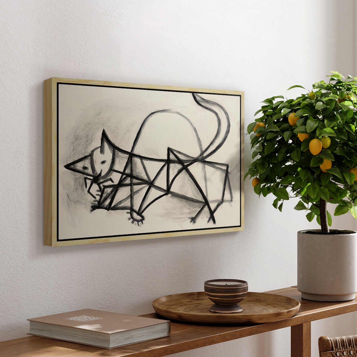 Study of a Cat (Étude de chat), 1946 - Floater Framed Canvas Print