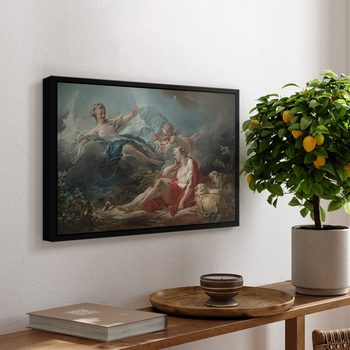 Diana and Endymion, c. 1753-1756 - Floater Framed Canvas Print