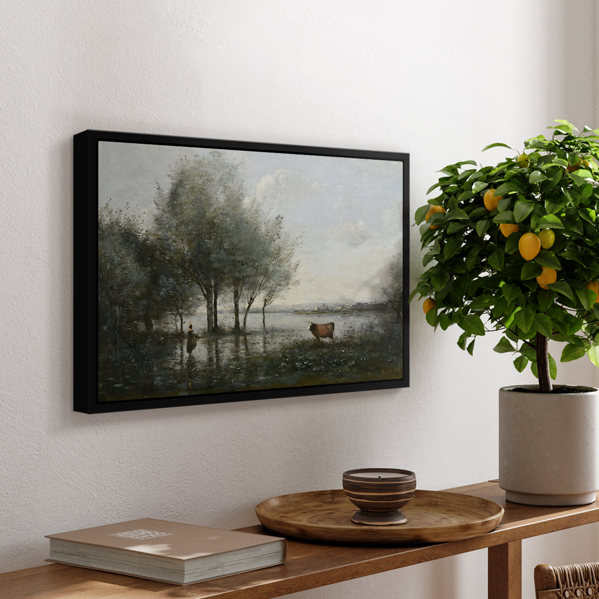 The Marsh (Le Marais), c. 1865-1870 - Floater Framed Canvas Print