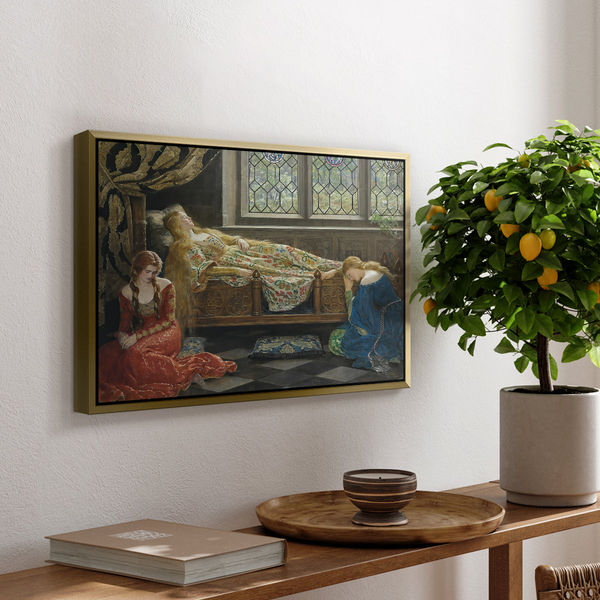 The Sleeping Beauty, 1921 - Floater Framed Canvas Print