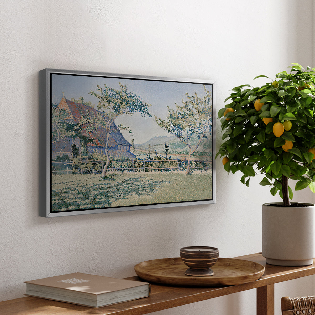 Comblat-le-Château, the Meadow, Opus 161, 1887 - Floater Framed Canvas Print