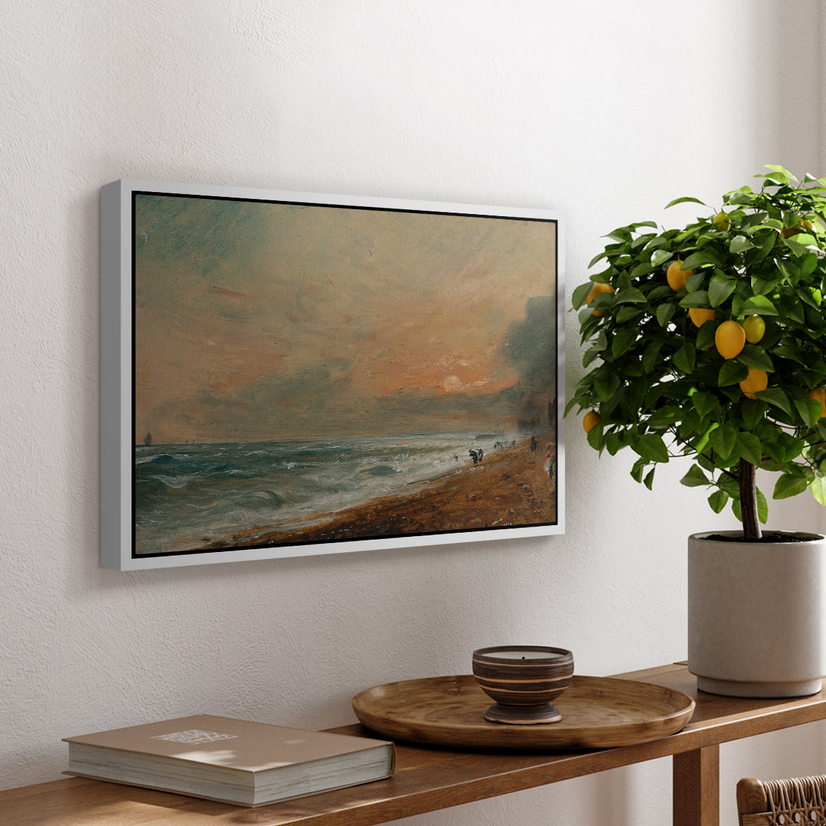 Hove Beach, c. 1824-1826 - Floater Framed Canvas Print