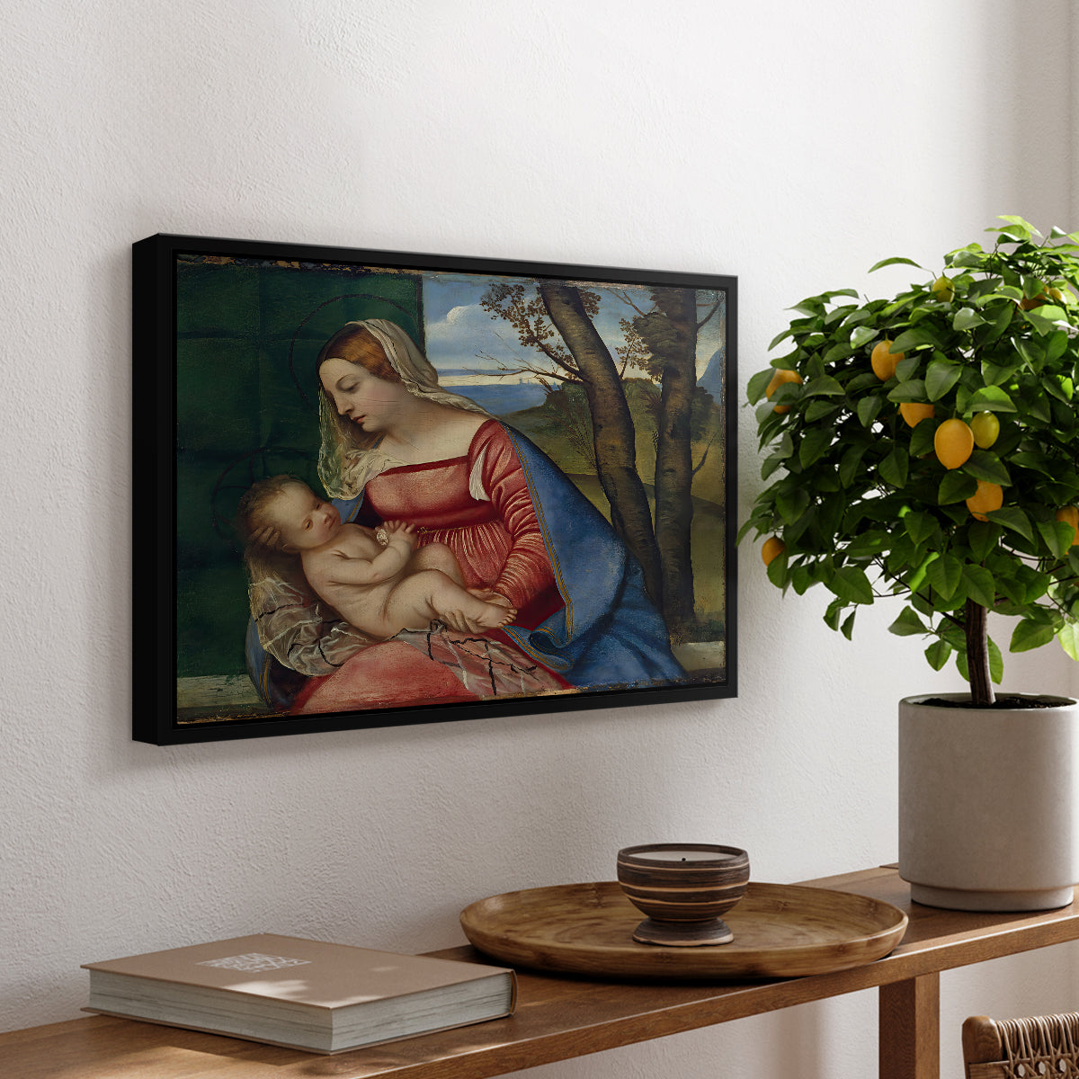 Madonna and Child, c. 1508 - Floater Framed Canvas Print